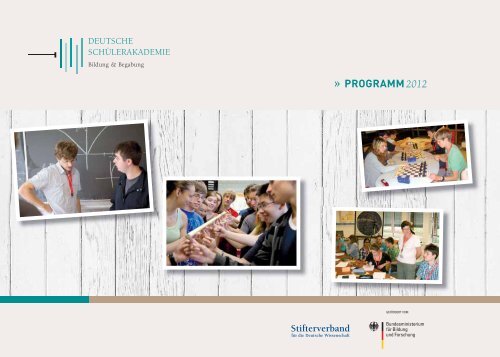 DSA Programm 2012 - Deutsche SchülerAkademie