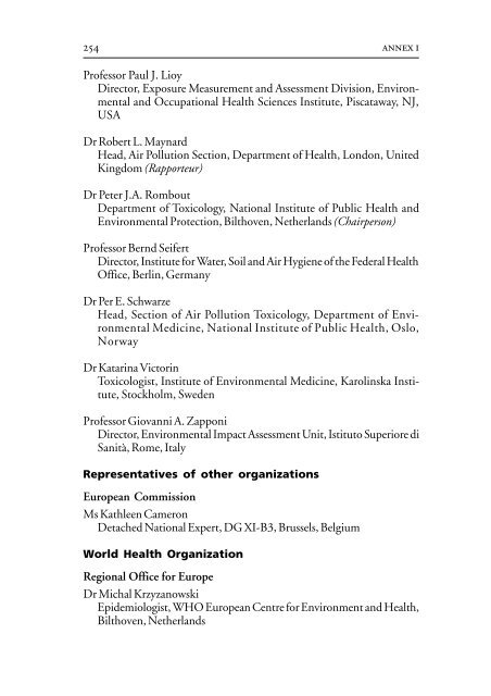 Air Quality Guidelines - World Health Organization Regional Office ...