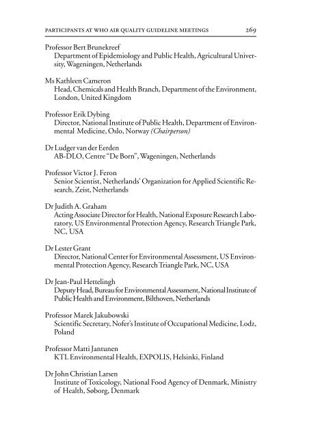 Air Quality Guidelines - World Health Organization Regional Office ...