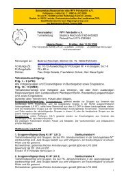 Saisonabschlussturnier des RFV Fehrbellin e.V. Veranstalter: RFV ...