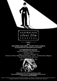 2011 southern highlands - Australia's Silent Film Festival