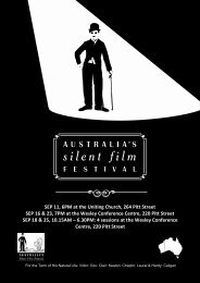 ASFF 2010 Program - Australia's Silent Film Festival