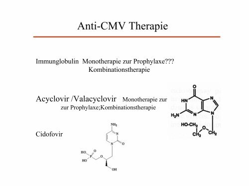 CMV Pneumonie nach Transplantation: Aktuelle Prophylaxe und ...