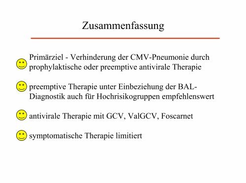 CMV Pneumonie nach Transplantation: Aktuelle Prophylaxe und ...