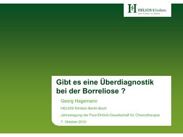 Gibt es eine Ãberdiagnostik bei der Borreliose ? - Paul Ehrlich ...