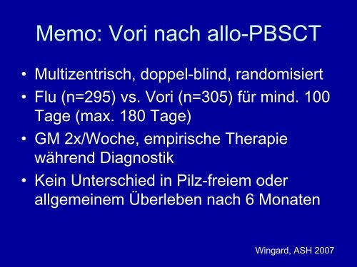 Aktuelle Studien zu Voriconazol und Posaconazol - Paul Ehrlich ...