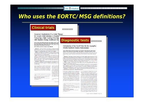 EORTC/MSG definitions