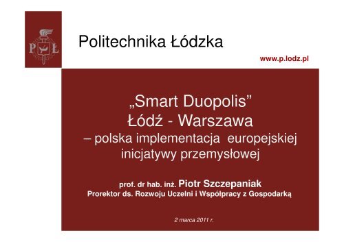 prezentacja do pobrania - Politechnika Łódzka
