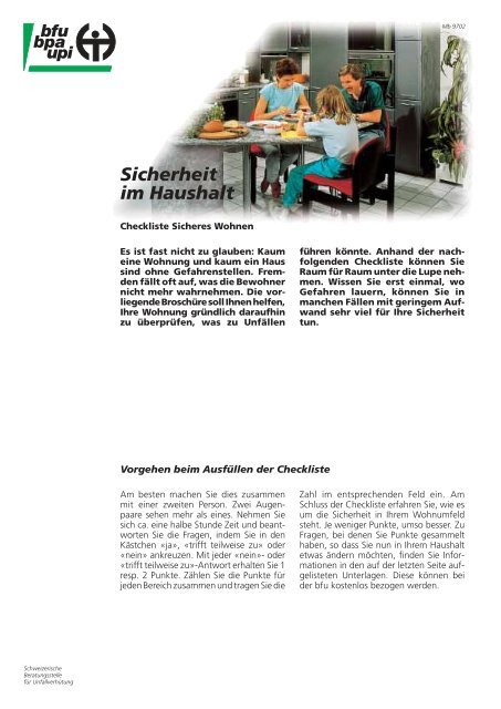 Sicherheit Im Haushalt Checkliste Sicheres Wohnen