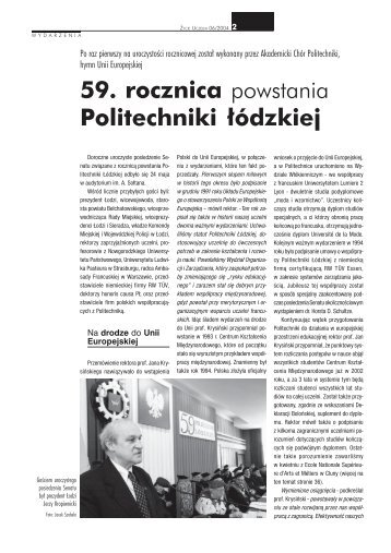 59. rocznica powstania Politechniki łódzkiej - Politechnika Łódzka