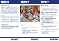 Who is ReMaT foR? foRMaT When and WheRe objecTives Module ...