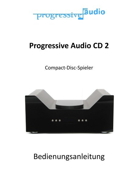 Progressive Audio CD 2 Bedienungsanleitung