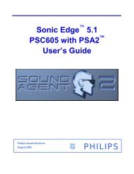 Sonic Edge 5.1 PSC605 with PSA2 User's Guide PHILIPS