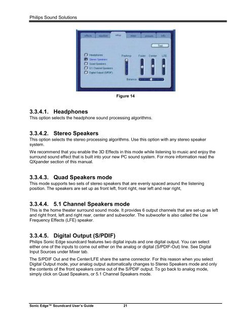 Sonic Edge 5.1 PSC605 with PSA2 User's Guide PHILIPS