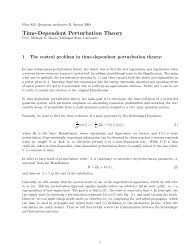 Time-Dependent Perturbation Theory - Michigan State University