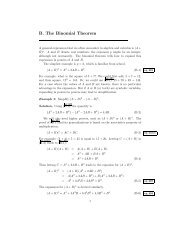 B. The Binomial Theorem