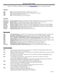 Resume of Emil S. Bozin - Michigan State University