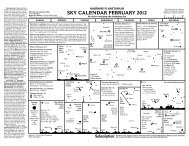 SKY CALENDAR FEBRUARY 2012 - Michigan State University