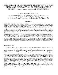 The impact of horizontal transport on the chemical composition in ...