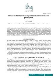 Influence of meteorological parameters on outdoor noise propagation