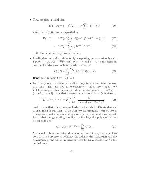 Physics 500: Mathematical Methods (first midterm exam)