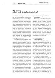 Arbeit nach Bedarf und auf Abruf - PaRat 70/738 (2002 - Juni)