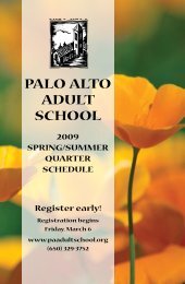 Download Course Schedule - Palo Alto Adult School
