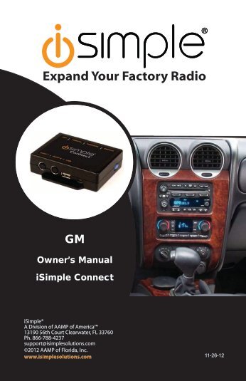 Please click here for the ISGM655 operation instructions - PAC Audio