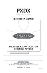 Please click here for the PXDX instruction manual - PAC Audio