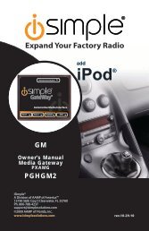 (PGHGM2 Harness) instruction manual - PAC Audio