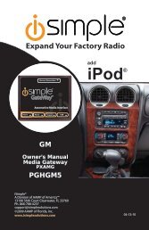 Instruction Manual - PAC Audio