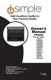 Owner's Manual - PAC Audio