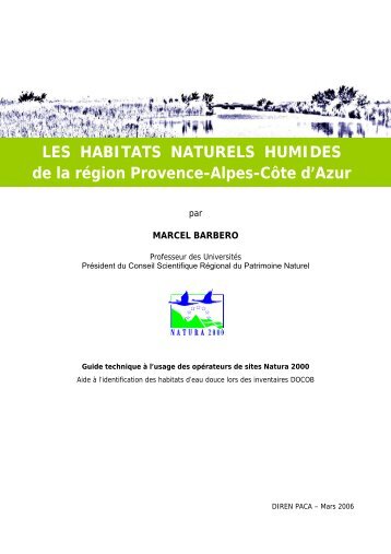 Guide des habitats humides, PACA - Barbero, 2006