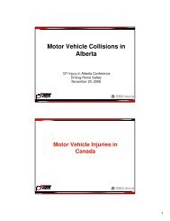 Motor Vehicle Collisions in Alberta