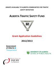 grants available to alberta communities for traffic safety initiatives