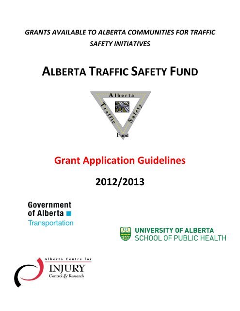 grants available to alberta communities for traffic safety initiatives