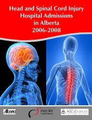 Head and Spinal Cord Injuries 2006-2008 - Alberta Centre for Injury ...