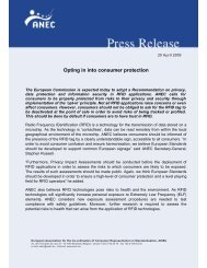 ANEC press release: Opting in into consumer protection