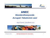 Standardizasyonda AvrupalÄ± TÃ¼keticinin sesi - ANEC