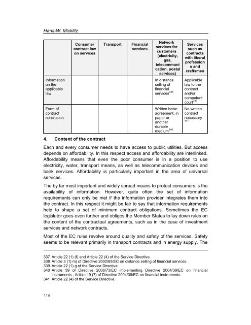 Services Standards: Defining the Core Consumer Elements ... - ANEC