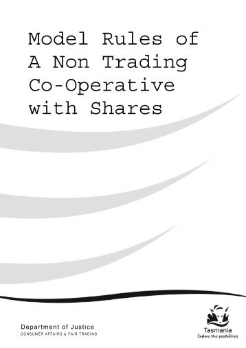 Model Rules - Non Trading Cooperative (with Shares) - Consumer ...