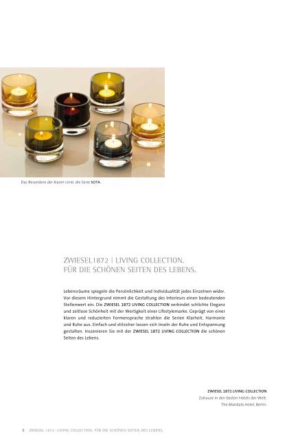 ZWIESEL 1872 | LIVING CoLLECtIoN 2012