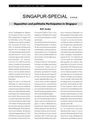 Opposition und politische Partizipation in Singapur