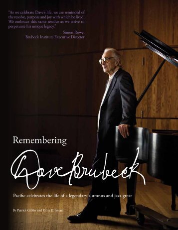 Remembering Dave Brubeck - University of the Pacific