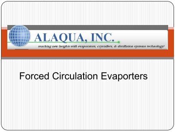 Forced Circulation Evaporters