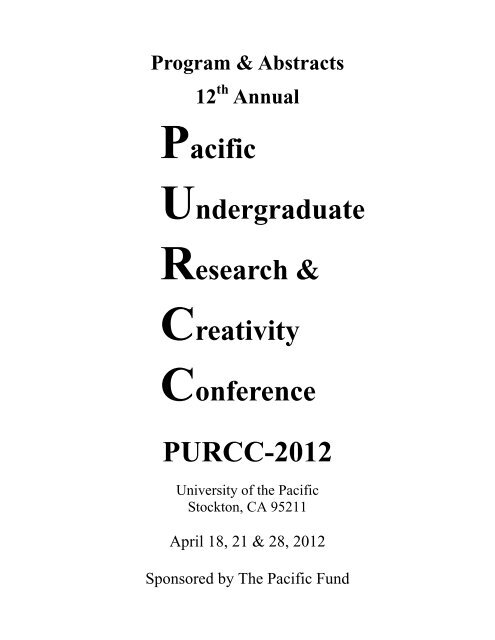 purcc 2012 - University of the Pacific