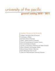 x01 Front Matter:UPacific UG 2010-11.qxd - University of the Pacific