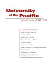 University Pacific University Pacific - University of the Pacific