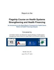 Flagship Course on Health Systems Strengthening and Health ...