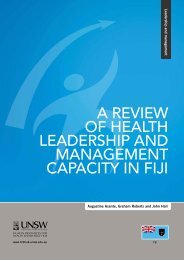 a review of health leadership and management capacity in fiji - HRH ...